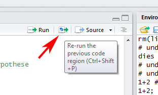 Icon Re-run previous code region